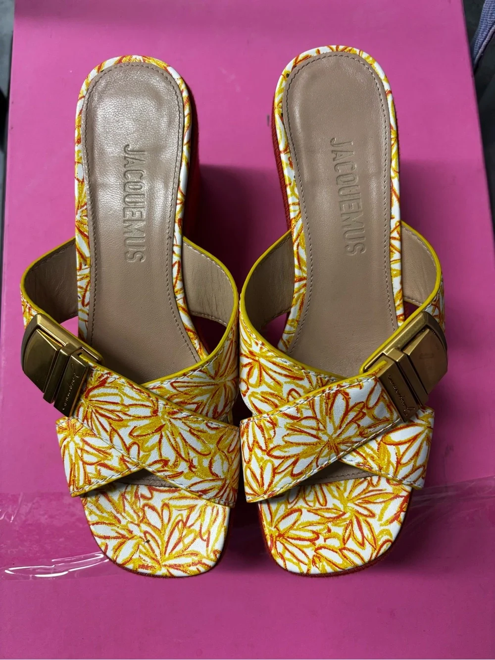 Jacquemus Floral Platform Sandals
